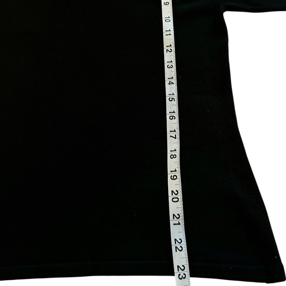 Talbots Silk Blend Luxury Flower Petals Rhinestones Black Blouse Sweater Top L - Picture 5 of 7